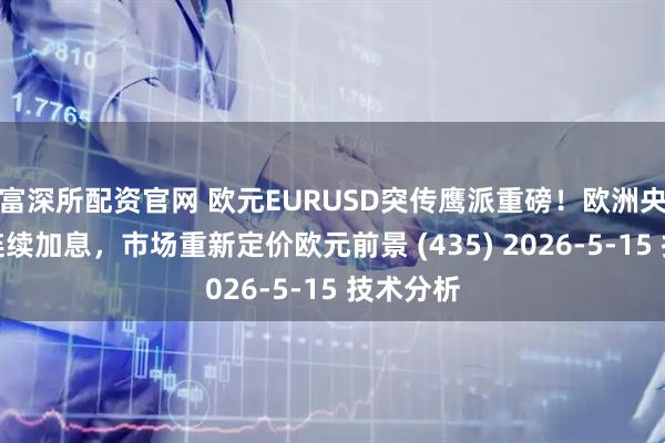 富深所配资官网 欧元EURUSD突传鹰派重磅！欧洲央行暗示连续加息，市场重新定价欧元前景 (435) 2026-5-15 技术分析
